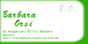 barbara orsi business card